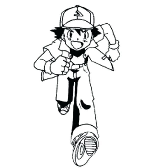 600x686 Pokemon Ash Coloring Pages Mindmasseuse