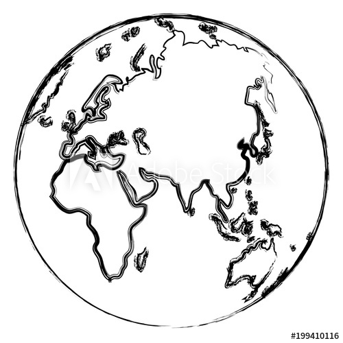 500x500 Grunge Asia And Europa Global Planet Map