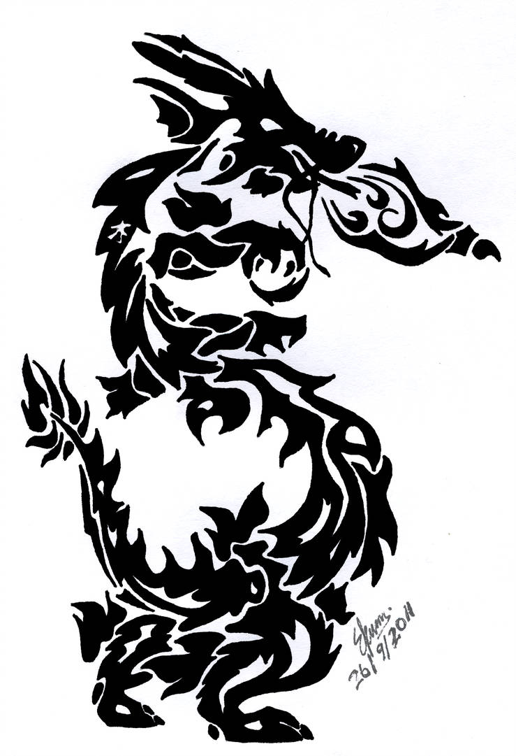 739x1081 Asian Dragon Tattoo Design