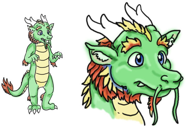 600x410 Asian Dragon Fursuit Drawing