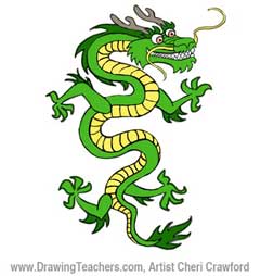 240x254 Chinese Dragon Drawing