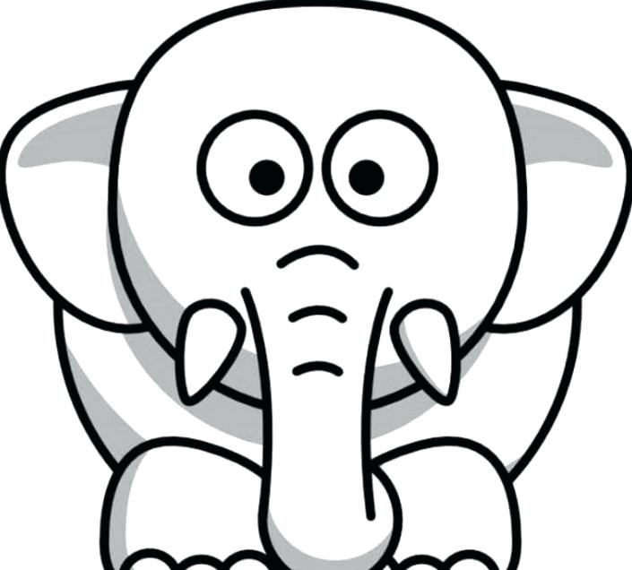 705x636 Elephant Clipart Outline Animals Asian Black White