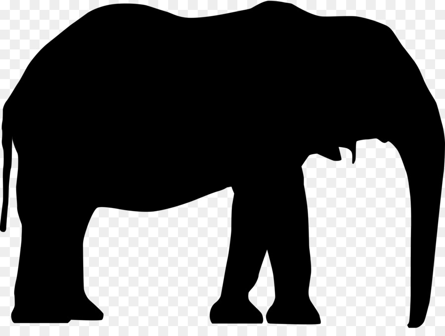 900x680 Elephant, Silhouette, Drawing, Transparent Png Image Clipart