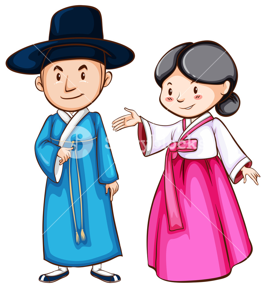 924x1000 Illustration Of A Simple Drawing Of People Wearing The Asian