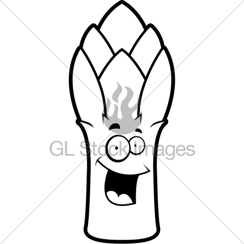 500x500 Cartoon Asparagus Gl Stock Images