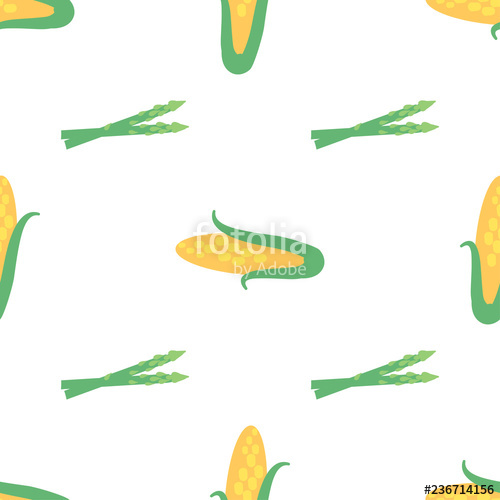 500x500 Vector Seamless Pattern With Hand Drawn Vegetables Farm Market