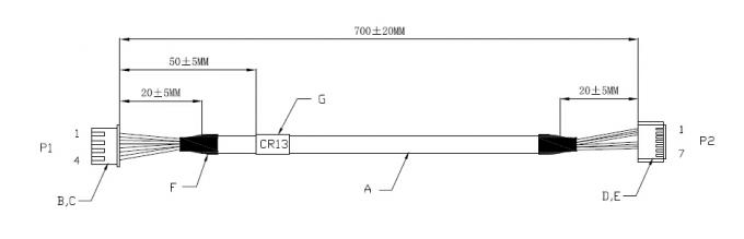 680x219 Custom Wire Assembly Core Cable With Jst Connector