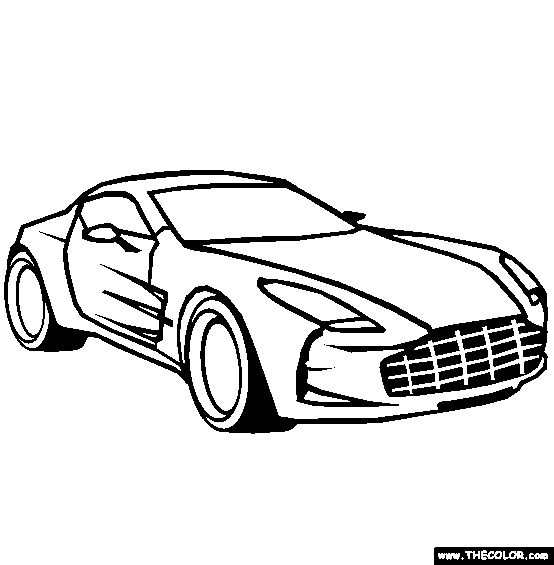 554x565 Aston Martin One Online Coloring