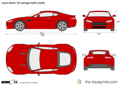 400x283 Aston Martin Vantage Vector Drawing