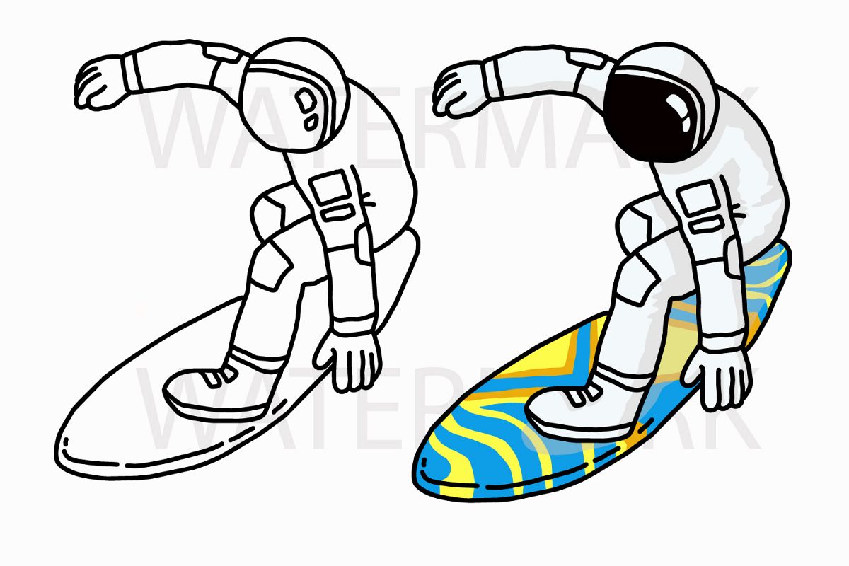 1200x800 Astronaut Surfboard