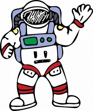 300x357 Astronaut Space Drawing Clipart