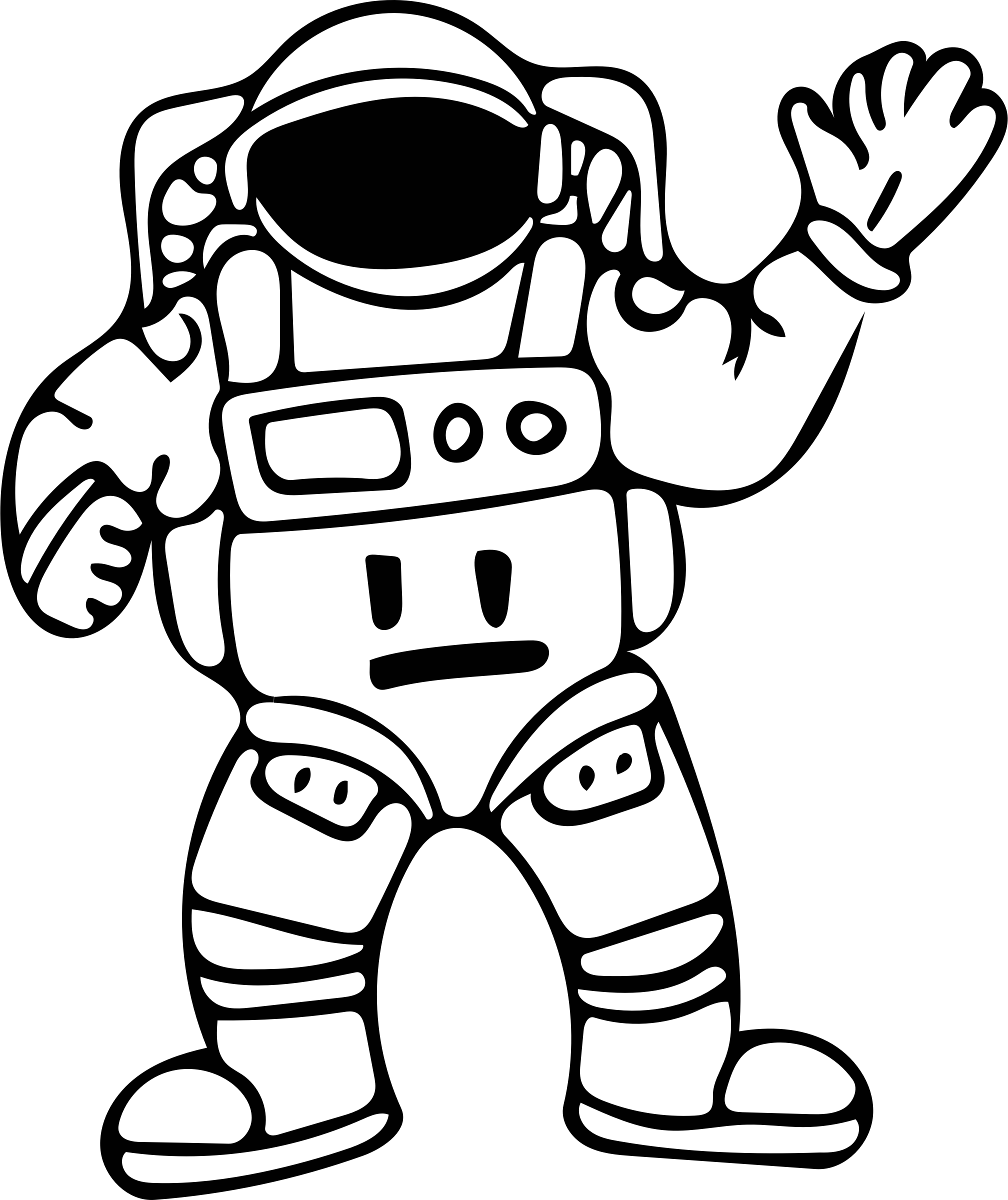 2016x2400 Collection Of Free Astronaut Drawing Outline Download On Ui Ex