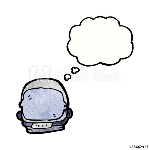 500x500 Cartoon Astronaut Helmet