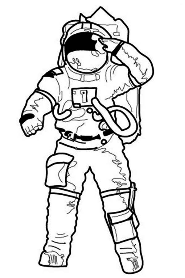 600x900 Astronaut Drawing Line For Free Download