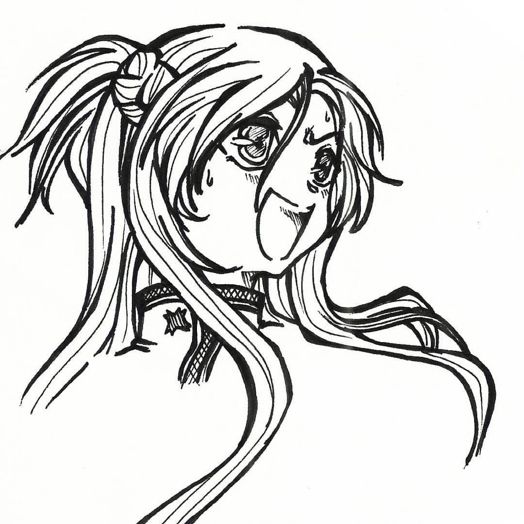 1080x1080 mangaka mexicana boceto de asuna escaneado