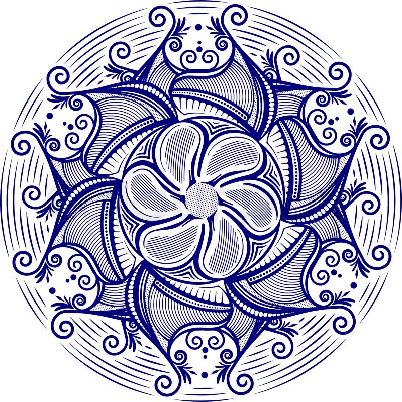 800x800 Round Asymmetrical Decorative Element Stock Vector Colourbox