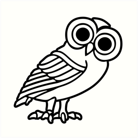 550x550 Greek Owl Greece Athena Art Prints