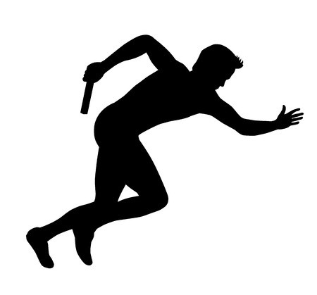 450x419 Illustration Vector Drawing Athlete On Running Royalty Free