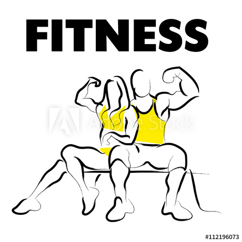 500x500 Vector Hand Drawn Fitness People Sketch Athlete Figure Isolated