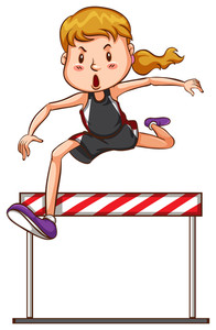 196x300 A Drawing Of A Triathlon Athlete On A White Background Royalty