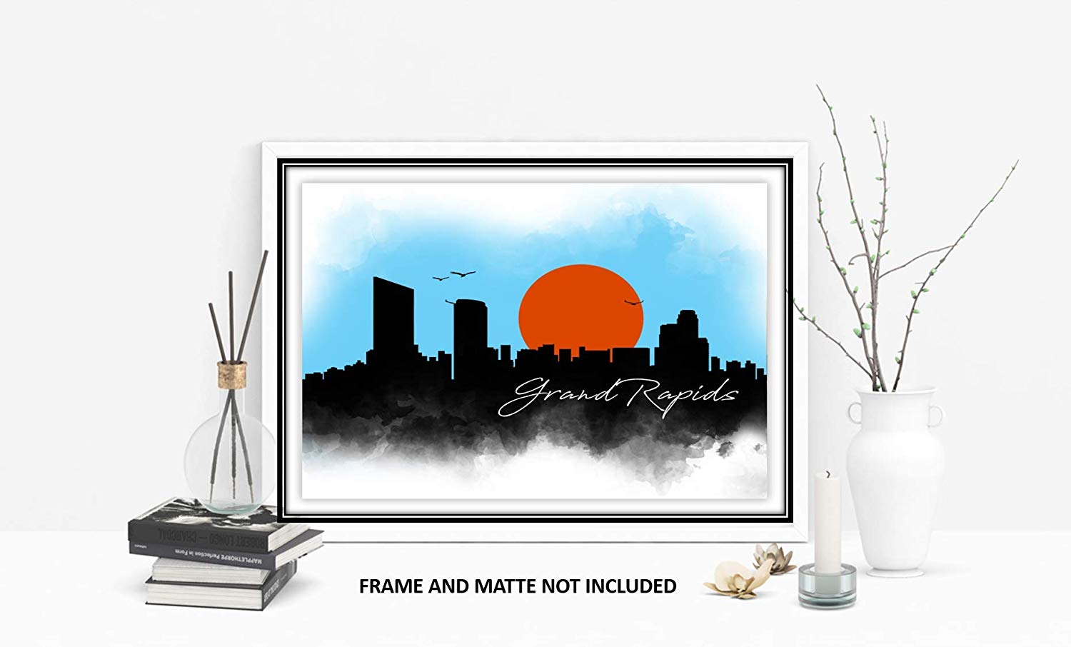 1500x906 Grand Rapids Skyline Drawing