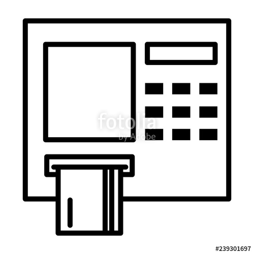 500x500 Atm Vector Icon Stock Image And Royalty Free Vector