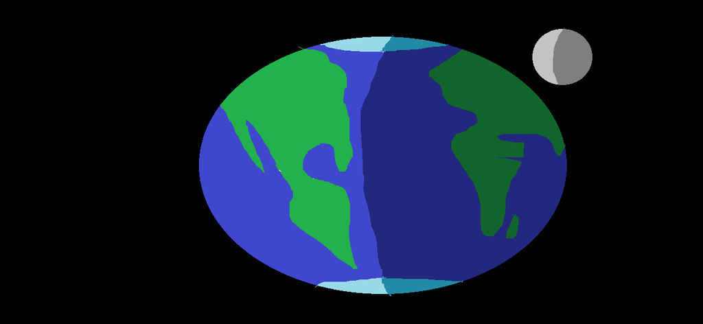 1024x472 Earth And Moon Drawing