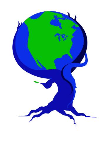 375x506 Tree Hugging Earth Drawing