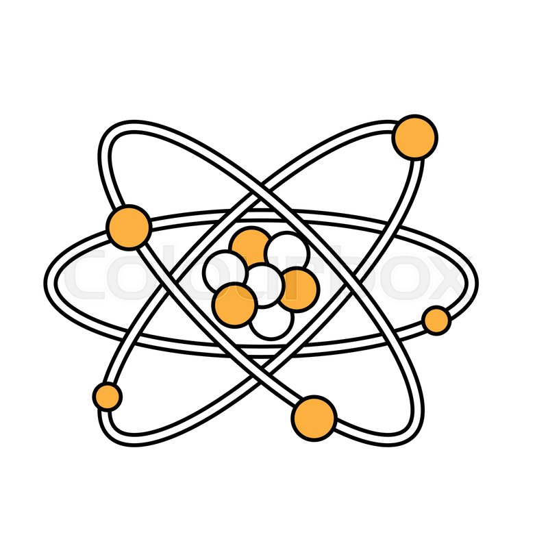 800x800 Atom Icon Chemistry Science And Stock Vector Colourbox