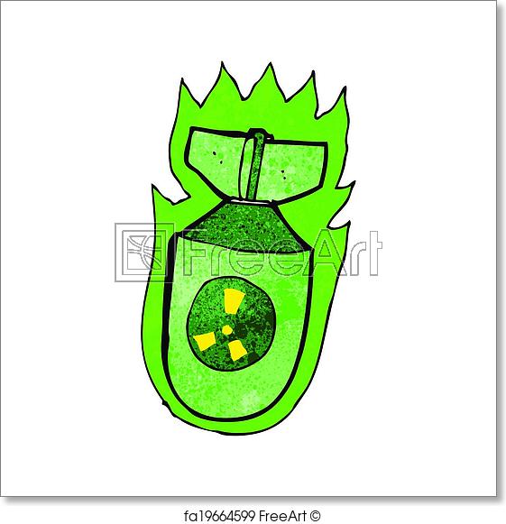 561x581 Free Art Print Of Cartoon Atomic Bomb Freeart