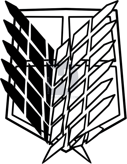 495x641 How To Draw Wings Of Freedom From Attack On Titan, Step