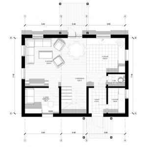 300x300 two storey panel house with an attic, panel house, kriaute, uab