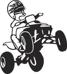 263x290 Atv Rider Sticker