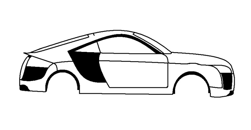 800x416 Audi Tt Drawing Template