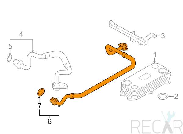 600x440 Audi Oil Hose Genuine New Ebay