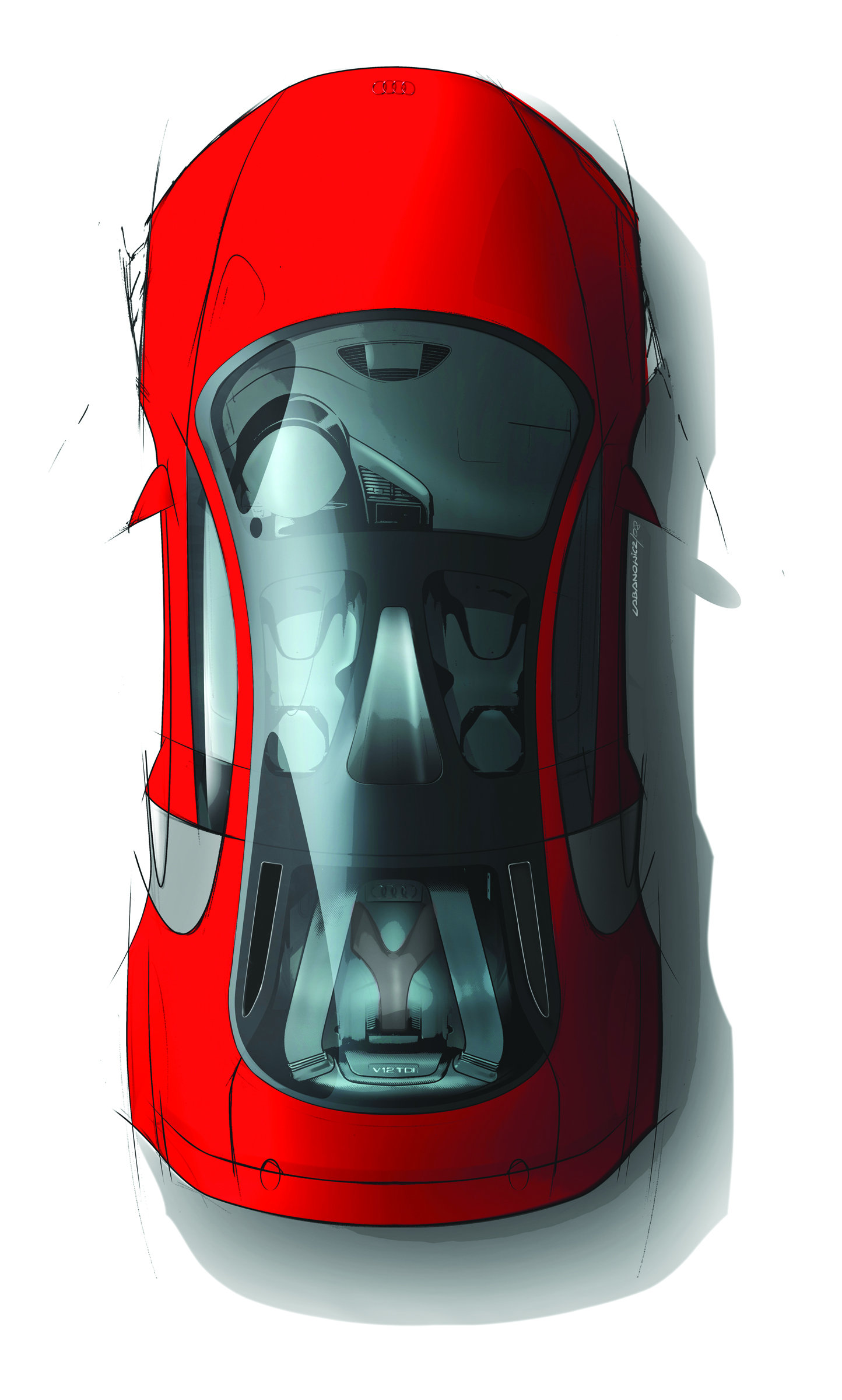 1444x2400 Audi Tdi Le Mans Brillant Red Concept Drawing