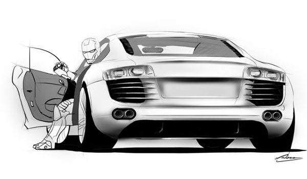 600x350 Tony Stark And His Audi On Behance