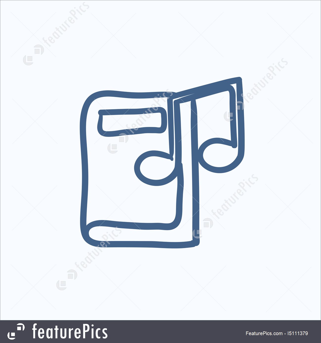 1300x1392 Illustration Of Audio Book Sketch Icon