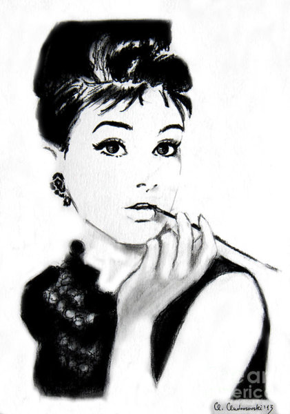 421x600 audrey hepburn painting