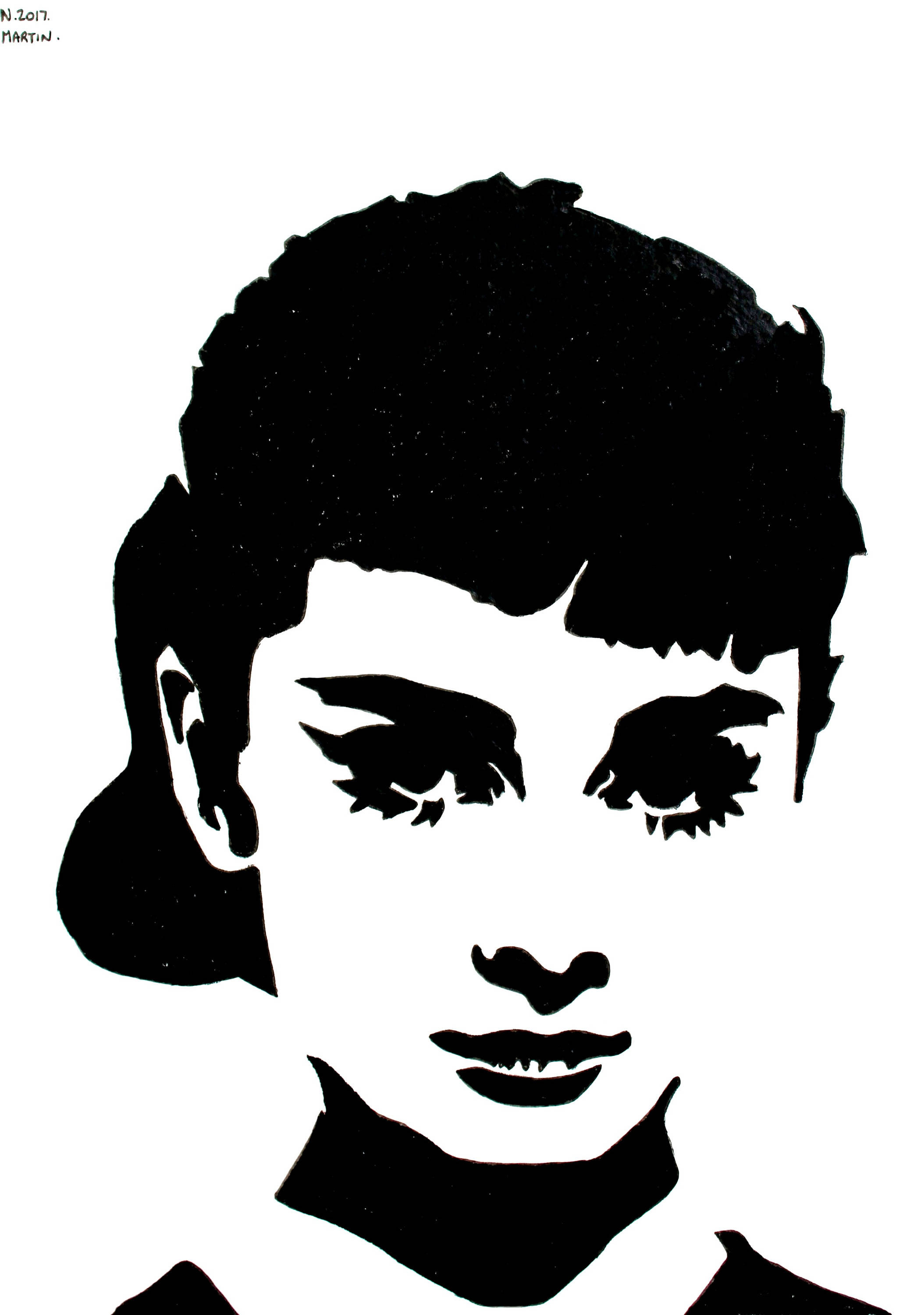 2108x3000 Audrey Hepburn Original Hand Drawn Size Drawing Not A Etsy