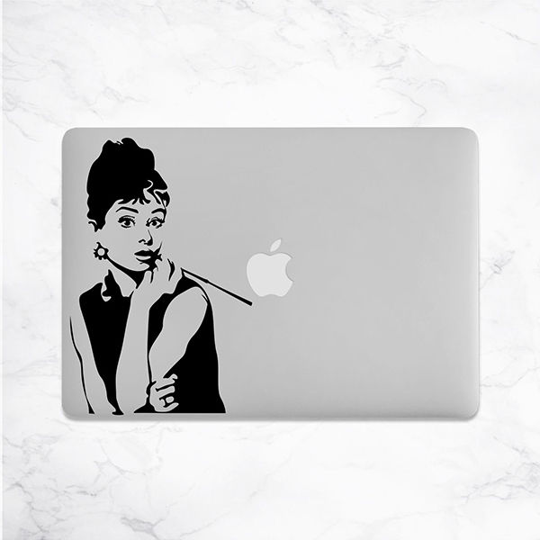 600x600 Decal For Macbook Pro Audrey Hepburn Sticker Vinyl Laptop Air