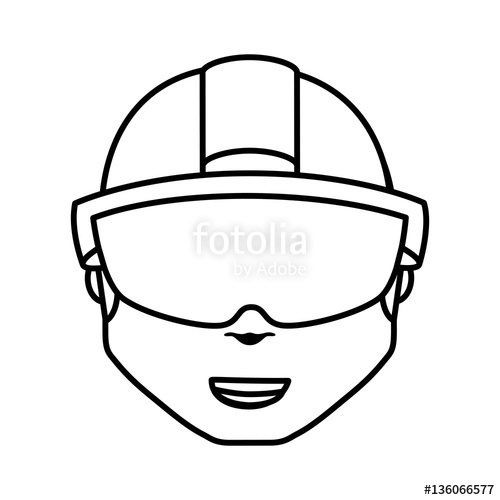 500x500 Person With Augmented Reality Glasses Vector Illustration Design