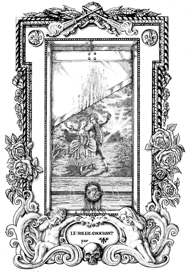 770x1103 Le Soleil Couchant Drawing