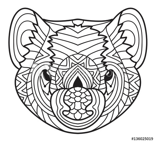 500x458 Animals Of Australia Tasmanian Devil Cute Line Drawing Of A Head