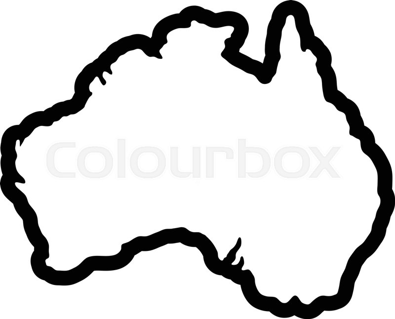 800x646 Australia Map Geography Shape Vector Stock Vector Colourbox