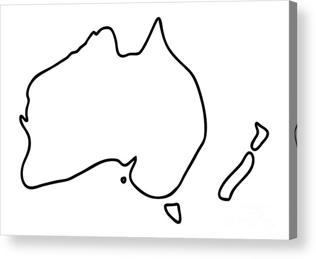 651x535 Australia New Zealand Downunder Map Acrylic Print