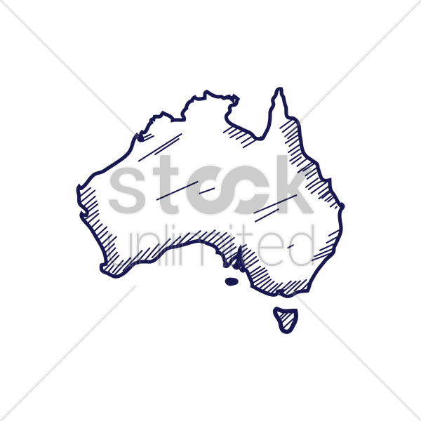 600x600 Australia Map Vector Image