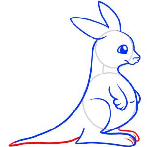 302x302 How To Draw A Kangaroo For Kids, Step