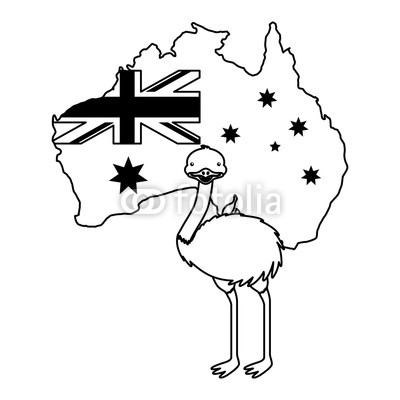 400x400 Emu With Hat Australian Flag Map Buy Photos Ap Images Detailview