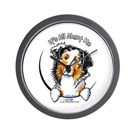 460x460 Australian Shepherd Drawing Wall Clocks